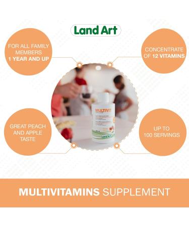 Liquid Multivitamin Natural Formula Get Your Energy Back - for Kids and Adults - Great Tasting Fast Absorption 33 Doses - 500ml Vegetarian GMO-Free Gluten Free No Sugar Added - Made in Canada - Buy Online on GoSupps.com