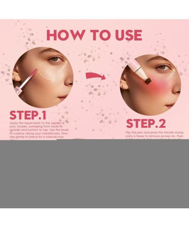 Xujuika Freckles Pen Waterproof Faux Freckle Stamp Cream Blush Quick Dry Cosmetics for Women Girls Cosplayers Cheeks Face Party Photo Shoots Costume Summer Travel Dates Vacation 01 - Buy Online on GoSupps.com