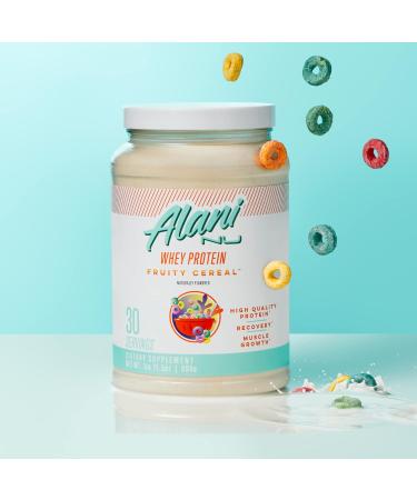 Alani Nu Whey Protein Powder Fruity Cereal | 23g Protein with Low Sugar & Digestive Enzymes | Meal Replacement Powder | Low Fat Low Carb Whey Isolate Protein Blend | 30 Servings - Buy Online on GoSupps.com