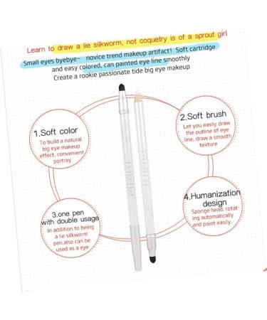 FOMIYES 3pcs Eye Shadow Pen Lying Silkworm Pen Makeup Double Head - Buy Online on GoSupps.com