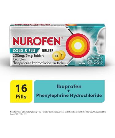Nurofen Cold & Flu 200mg/5mg Tablets - Fast Relief for Cold and Flu Symptoms - Buy Online on GoSupps.com