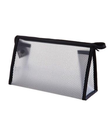 IKAAR Cosmetic Bag Transparent Toiletry Bag Small Make-up Bag PVCMake-up Bag with Zipper Waterproof Black