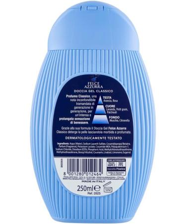 Italian Gourmet E.R. Felce Azzurra Docciagel Classico Refreshing Body Wash and Shampoo 6 x 250 ml + Italian Gourmet Polpa 400 g - Buy Online on GoSupps.com