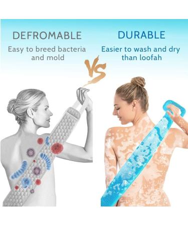 Silicone Back Brush - Double-Sided Bathing Scrubber for Body & Foot Peeling | International Shipping - Buy Online on GoSupps.com