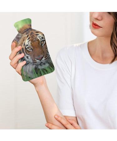 Tiger Grass Hot Water Bottle with Plush Cover - Hand Warmer for Adults & Children | 26.5x15.3cm - International Shipping Available - Buy Online on GoSupps.com
