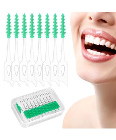 JSKWIKE 200 PCs Interentalbrush Silicon Dual-Fair Dnours Stick Portable Dental Denal flowed interdental brushes interdental brush for dental cleaning