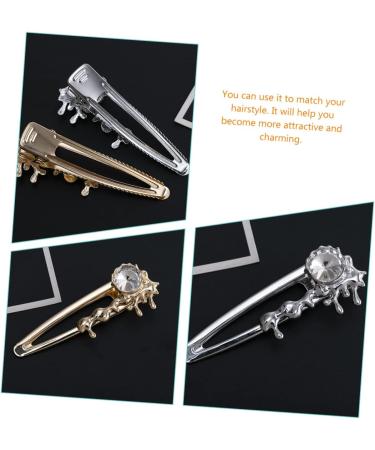 FRCOLOR Small Hair Barrettes Wedding Crystal Barrettes alligator s for hair womens metal for women snap hair pin alloy wedding Miss side Crystal Decorative Hair Clips - Buy Online on GoSupps.com