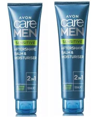 Avon Care Men Sensitive 2-in-1 After Shave Balm & Moisturiser - 2x 100ml(200ml) - Buy Online on GoSupps.com