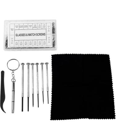 Jikoiuty Eyeglass Repair Kit - Complete Sunglasses Repair Kit with Nose Pads Screws Screwdriver & Tweezers for Glasses Watch & Clock Repair - Buy Online on GoSupps.com