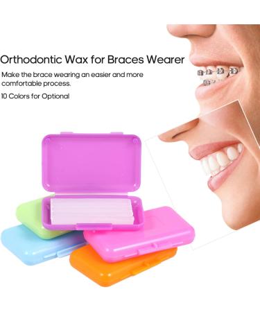Xiyinli Tooth Wax for Orthodontic Pain Relief - 1 Pack 5 Stripes Rose Red - Ideal Oral Care for Braces Wearers - Buy Online on GoSupps.com