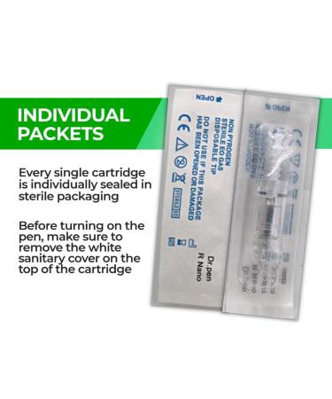 Dr. Pen Ultima A10 Replacement Cartridges - 20 Pack, 0.25mm Round Nano Bayonet Slot - Disposable Parts - Buy Online on GoSupps.com