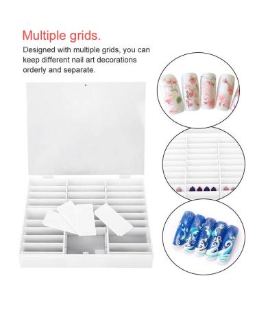 DEKAIM Nail Art Storage Box - Elegant White Container for Fake Nail Tips | Ideal Decorative Organizer - Buy Online on GoSupps.com