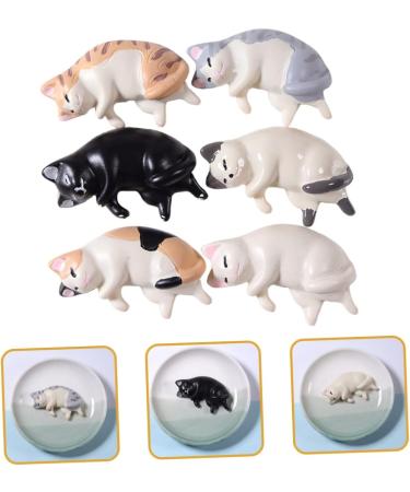 MAGICLULU Storage penholder pencil display stand cat sculpture pen storage rack calligraphy painting rest miniature cat statues coffin brush holder Nail Art Pen Holder resin painted Pen - Buy Online on GoSupps.com