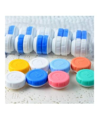 5 PC glasses Cosmetic contact lenses Box contact lens box for the eyes travel kit holder container Travel with helpers Hard Shell (Color: Random 5 Pieces)