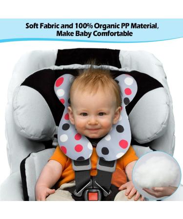 KAKIBLIN Baby Travel Pillow - Grey Baby Neck Support for Car Seats, Pushchairs and More - Buy Online on GoSupps.com