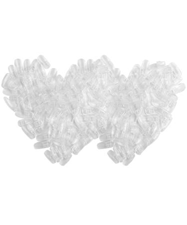 200pcs Replacement Nail Tips,Refill Acrylic Fake Nail Tips for Nail Hand Training Practice Hand DIY Nail Art Salon Practice Tool (Clear) 200pcs clear