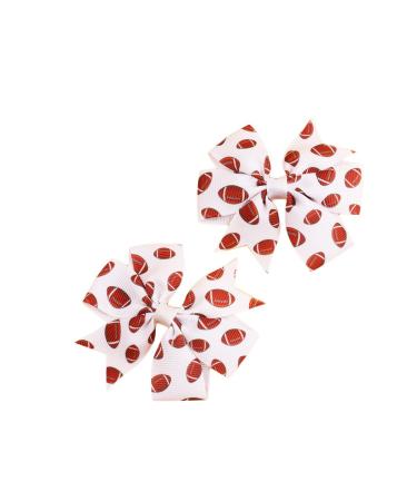 Football Hair Bow Clip for Baby Girls | Football Hair Barrettes Pin | Cute Football Bowknot Hairpin - Buy Online on GoSupps.com