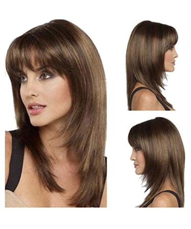 Medium Curly Wig 50cm in Brown - Daily Use BGHJUE Wig for Effortless Style | International Shipping Available - Buy Online on GoSupps.com