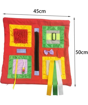 Generic Fidget Blanket Pillow for Elderly 45cmx50cmx4cm Sensory Motor Aids Lightweight for Toddlers Memory Aid Hand Exercisers Red - Buy Online on GoSupps.com