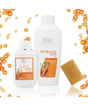 FAIR & WHITE Original Exfoliating Soap with Carrot Oil - Repairing & Nourishing 200g / 7oz | Best International Shipping - Buy Online on GoSupps.com