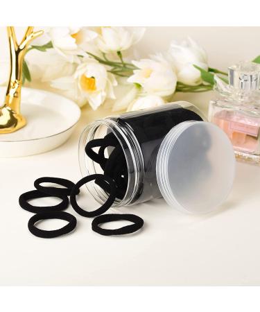 50PCS Black Cotton Seamless Hair Ties for Thick & Curly Hair - Buy Online on GoSupps.com