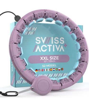 Swiss Activa+ Infinity Hoop Smart Weighted Hula Hoop with Counter | Exercise Equipment for Women Weight Loss | S2 XXL Purple Blue - Buy Online on GoSupps.com