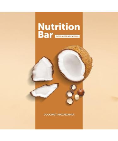 ProLon Energy Bar Protein Bar for Intermittent Fasting 12 Bars of 40 g Vegetarian and Gluten Free Made in Italy Macadamia Nuts and Coconut - Buy Online on GoSupps.com
