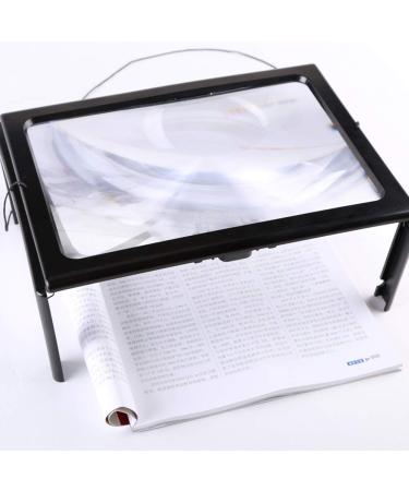 Desktop Magnifier A4 Paper Size 3 Times Zoom Read with Support and Light Good Times