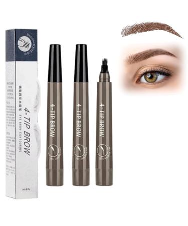 Lacisonpen Microblading Eyebrow Lacison Eyebrow Matezis Eyebrow Fine-Stroke Long Lasting Waterproof And Smudge-Proof Natural Eyebrow Makeup (2 Gray brown)