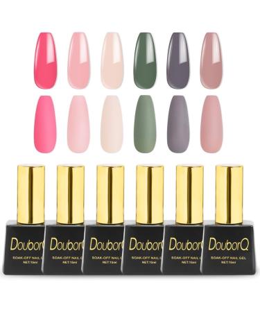 6color/lot Gel Nail Varnish UV Gel Polish Soak Off Gel Lacquer Semi Permanent Hybrid Painting for Home Use Decals Top Coat - (Color: Multi) - Buy Online on GoSupps.com