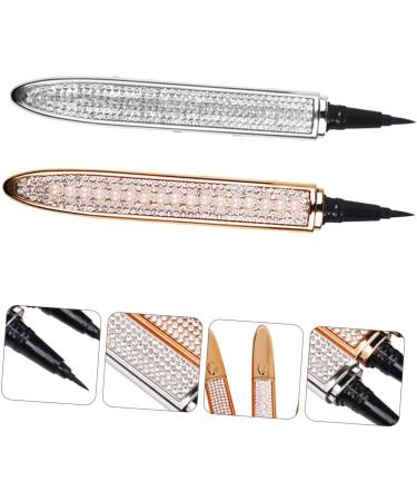 Mikinona Liquid Eye Liner 2pcs Diamond Eyeliner Elf Eyeliner Liquid Liner Pen Diamond Kits Makeup Pens Make up Cosmetics 1 count (Pack of 1) Assorted Color - Buy Online on GoSupps.com