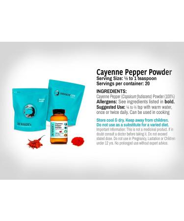Organic 100g Cayenne Pepper Powder - Pure Raw & Dried Capsicum frutescens | Ayurvedic Herb | Vegan | Same Day Dispatch - Buy Online on GoSupps.com