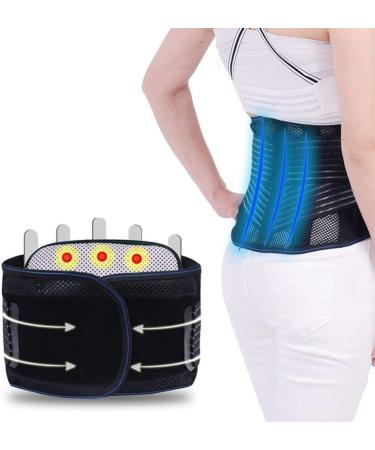 Self-Heating Lumbar Support Belt for Men & Women | Tourmaline & Magnetic Pain Relief | 9-Piece Spine & Posture Correction - XXL A - Buy Online on GoSupps.com