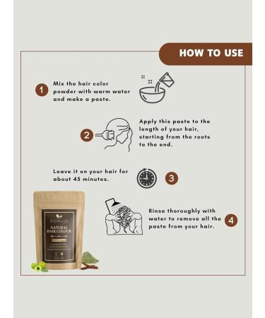 Natural Reddish Brown Hair Color Powder - Ammonia Free Strengthens Roots & Prevents Dandruff | The Wellness Shop (100g - Buy Online on GoSupps.com