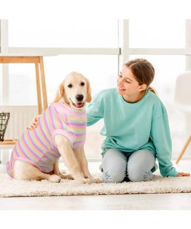 Buy Surge Suits for Dogs | Healing & Protection Vests for Surgery - XS A-ROSA Pink Stripes - Buy Online on GoSupps.com