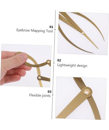 NOLITOY 1pc Eyebrow Positioning Ruler Measure Eyebrows for Microblading Eyebrow Mapping Tool Gold Scale 16.5x5.4cm Golden - Buy Online on GoSupps.com