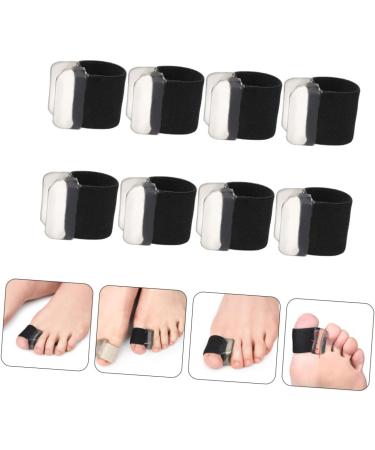 FOMIYES Orthopedic Toe Separator and Straightener - 4 Pairs, Flexible Bunion Corrector for Men and Women - Black, 2.5x2cm - Buy Online on GoSupps.com