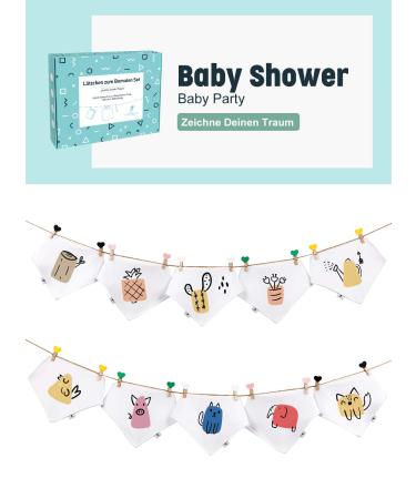 Future Founder Baby White Bibs & 12 Premium Textile Markers - Perfect for DIY Baby Shower Gifts | Cotton Spitting Towels for Creative Design - Buy Online on GoSupps.com