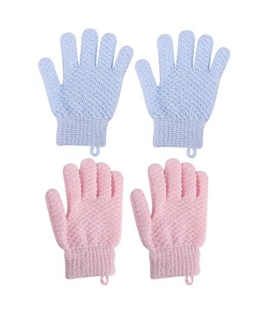 Elastic Body Scrubbers ReAmericanble 2-Pair Bath Gloves Breathable Double Sided Soft Message Exfoliating Cleaning
