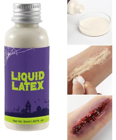 Liquid Latex Makeup | 50ml Liquid Latex Cosmetic Product | Realistic Material for Scars Halloween Makeup Themed Events and Photography Models - Buy Online on GoSupps.com