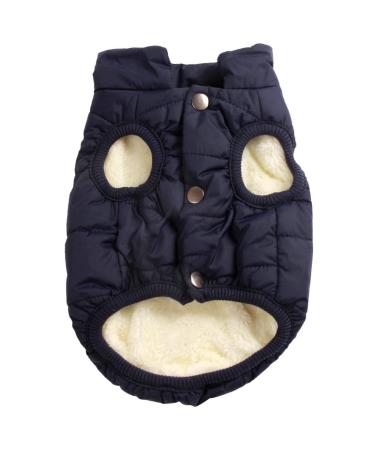 Hundaog lined with fleece with 2 layers of Joydaog very warm for winter and cold weather extra soft windproof dog vest (XXX large blue) 3x large (1 Pack) blue