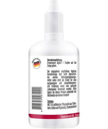 Vitamin trend Vitamin D3 per drop 1000 IU 100 ml High dosage liquid and produced in Germany Cholecalciferol Vitamintrend - Buy Online on GoSupps.com