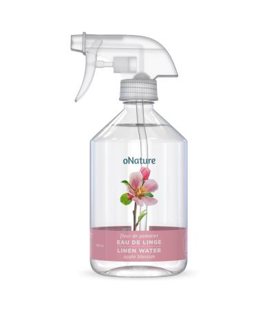 oNature Fabric Refresher Spray Water Mist for Linen - Made in Canada from Natural Healthy Ingredients - Guaranteed Without Harmful Chemicals (Apple Blossom Aroma 500ml Sprayer) Apple Blossom 500 ml (Pack of 1)