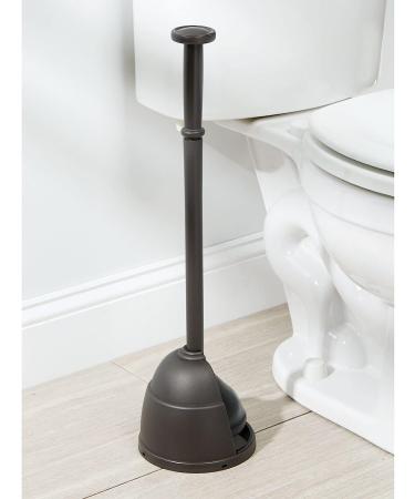 mDesign Bronze Toilet Plunger with Storage Holder Cover Set - Modern Design - Heavy Duty - Hyde Collection - Buy Online on GoSupps.com