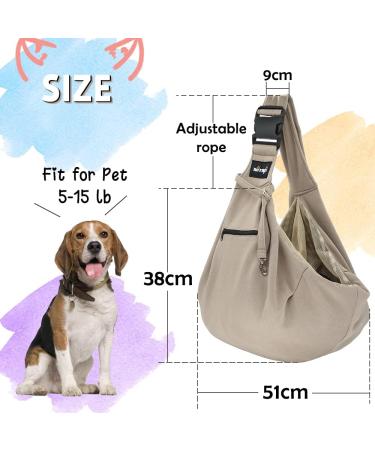 Buy Natuya Dog Carrier Bag | Hands-Free Pet Carrier for Dogs & Cats (5-15 lbs) - Khaki - Buy Online on GoSupps.com