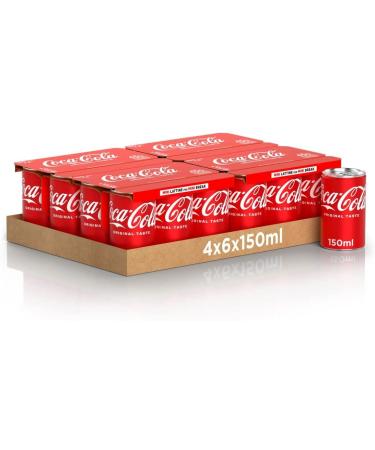 72x Coca Cola original mini cans carbonated drink 150ml soft drink