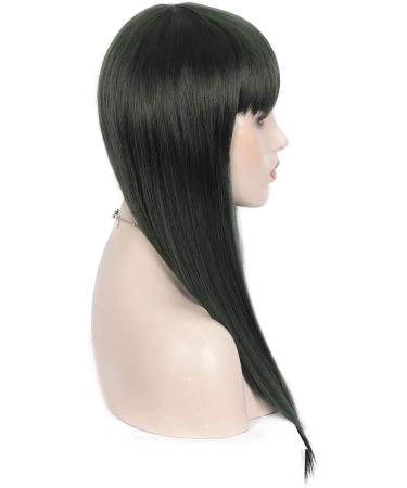 Buy Kalyss 22 Green Hair Wigs with Bangs - Long Straight Heat Resistant Full Wigs for Women | Ideal for Cosplay & Everyday Wear - Buy Online on GoSupps.com