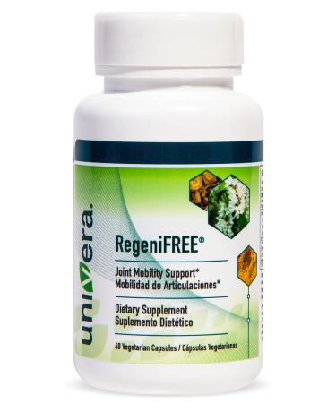 Univera RegeniFREE All-Natural Joint Supplement Aloe Vera & Turmeric No Glucosamine Vegeterian 60 Capsules 30-Day Supply