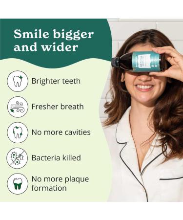 Oil Pulling with Tongue Scraper | Natural Oral Care Teeth Whitening & Fresh Breath | Coconut & Clove Oil - 237 ml - Buy Online on GoSupps.com