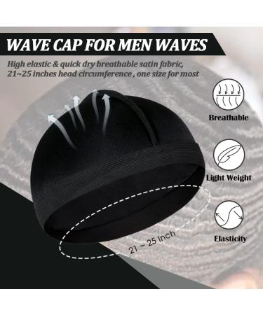 Silky Durag Headwraps Set with Long Tail + Satin Wave Cap for Men - 5 Pcs Bundle - Buy Online on GoSupps.com